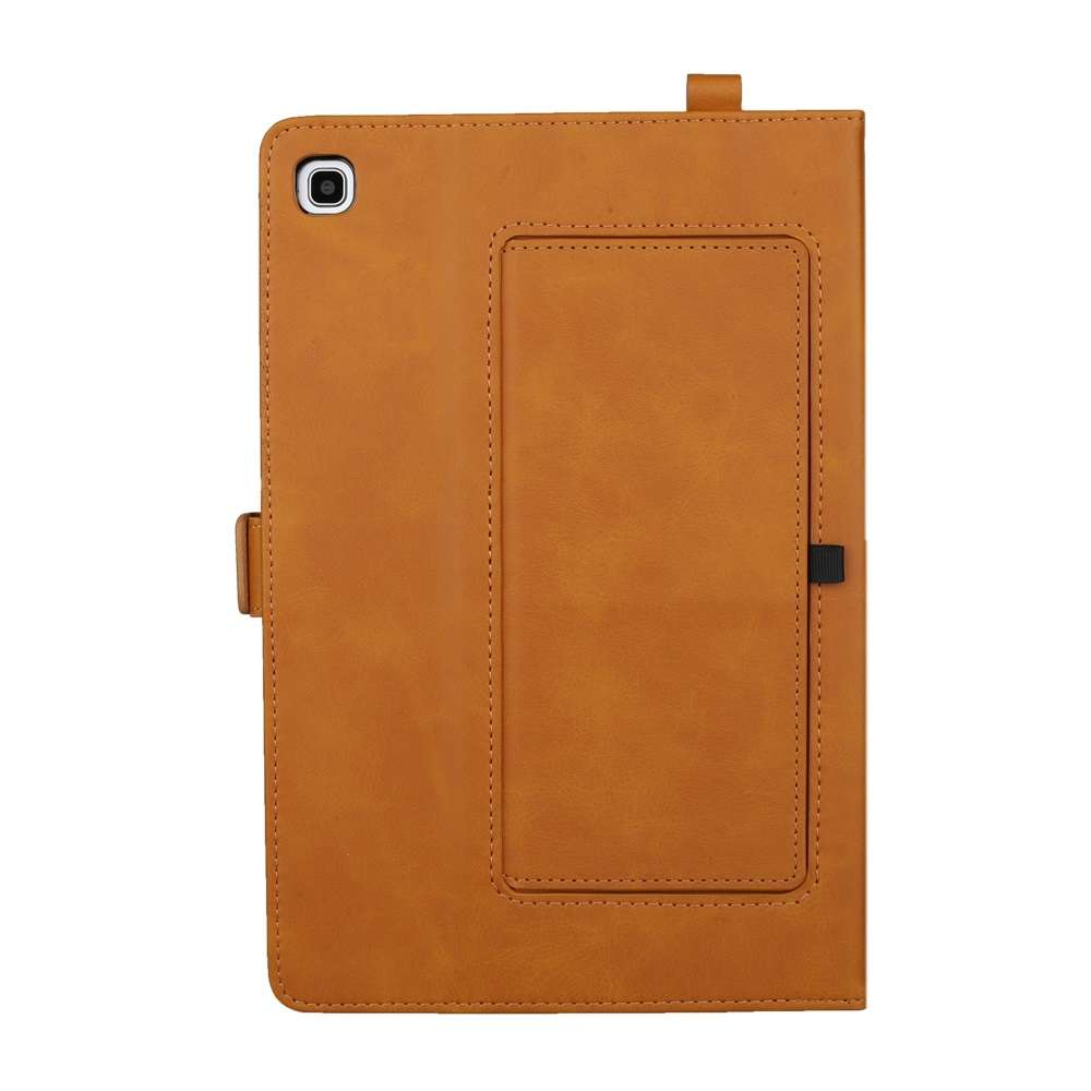Horizontal Flip Double Bracket Leather Case for Galaxy Tab S 5E 10.5 / T720 / T7 ... (Light Brown)