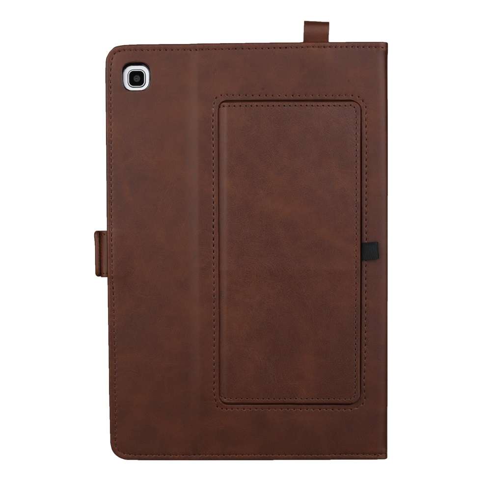 Horizontal Flip Double Bracket Leather Case for Galaxy Tab S 5E 10.5 / T720 / T72 ... (Dark Brown)