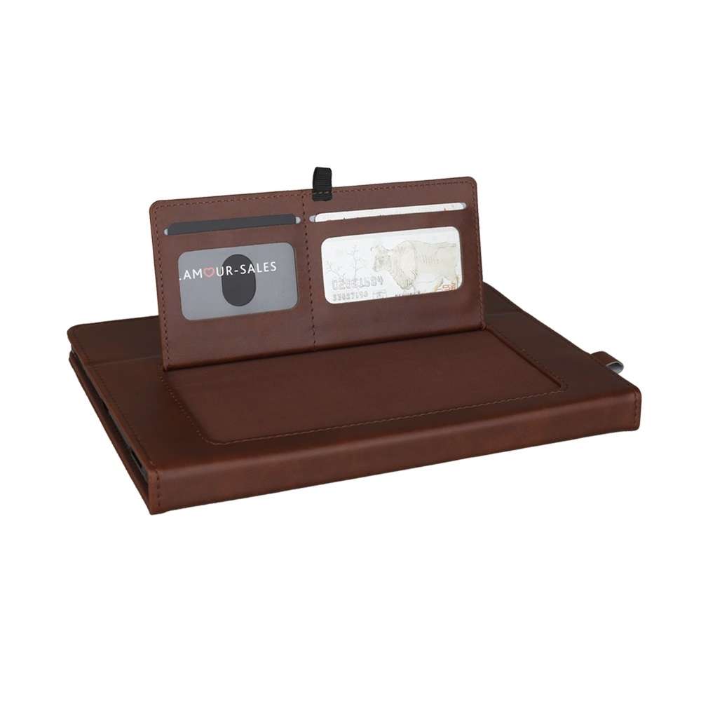 Horizontal Flip Double Bracket Leather Case for Galaxy Tab S 5E 10.5 / T720 / T72 ... (Dark Brown)