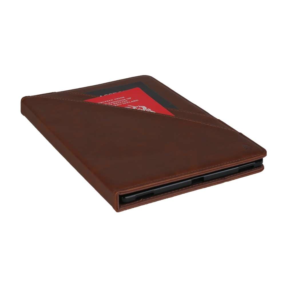 Horizontal Flip Double Bracket Leather Case for Galaxy Tab S 5E 10.5 / T720 / T72 ... (Dark Brown)