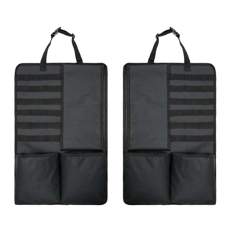 2pcs / Set Car Front Seat Back Storage Bag Car Hanging Organiser(Black)