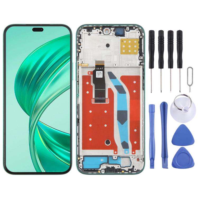 For Honor X8b Original LCD Screen Digitizer Full Assembly with Frame (Green)