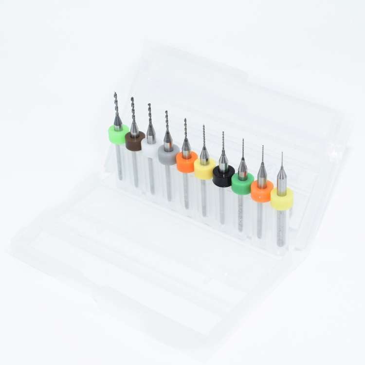 10pcs 0.3mm to 1.2mm PCB mini drill Bit tungsten steel carbide for print circuit board cnc drill Bit