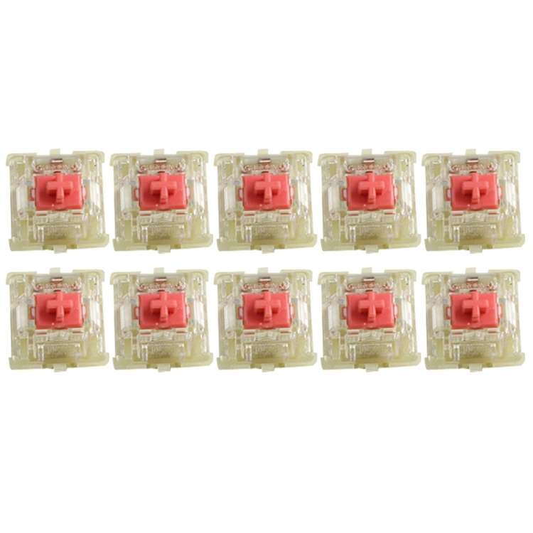 10PCS Cherry MX RGB Transparent Shaft Switch Mechanical Keyboard Triangular Shaft Body, Color: Mute