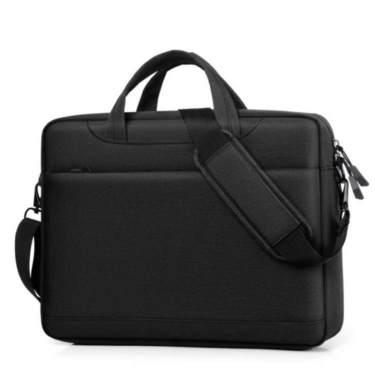 Airbag Thickened Laptop Portable Messenger Bag, Size: 15.6-16.1 inches(Black)