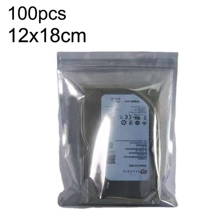 100pcs / Pack 12x18cm Anti-static Shielding Bag Hard Disk Insulation Bag Electronic Plastic Motherb