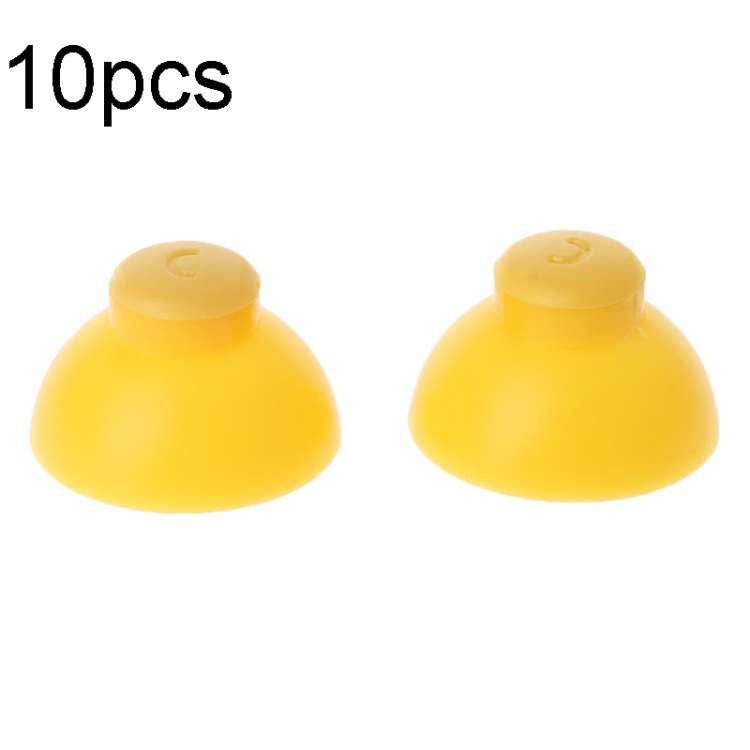 For Nintendo Gamecube NGC Controller 10pcs Joystick Cap Replacement Parts(Yellow)
