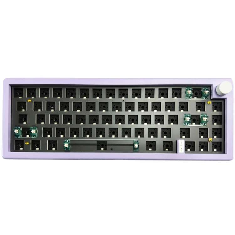 67 Keys Three-mode Customized DIY With Knob Mechanical Keyboard Kit Supports Hot Plug RGB Backlight,