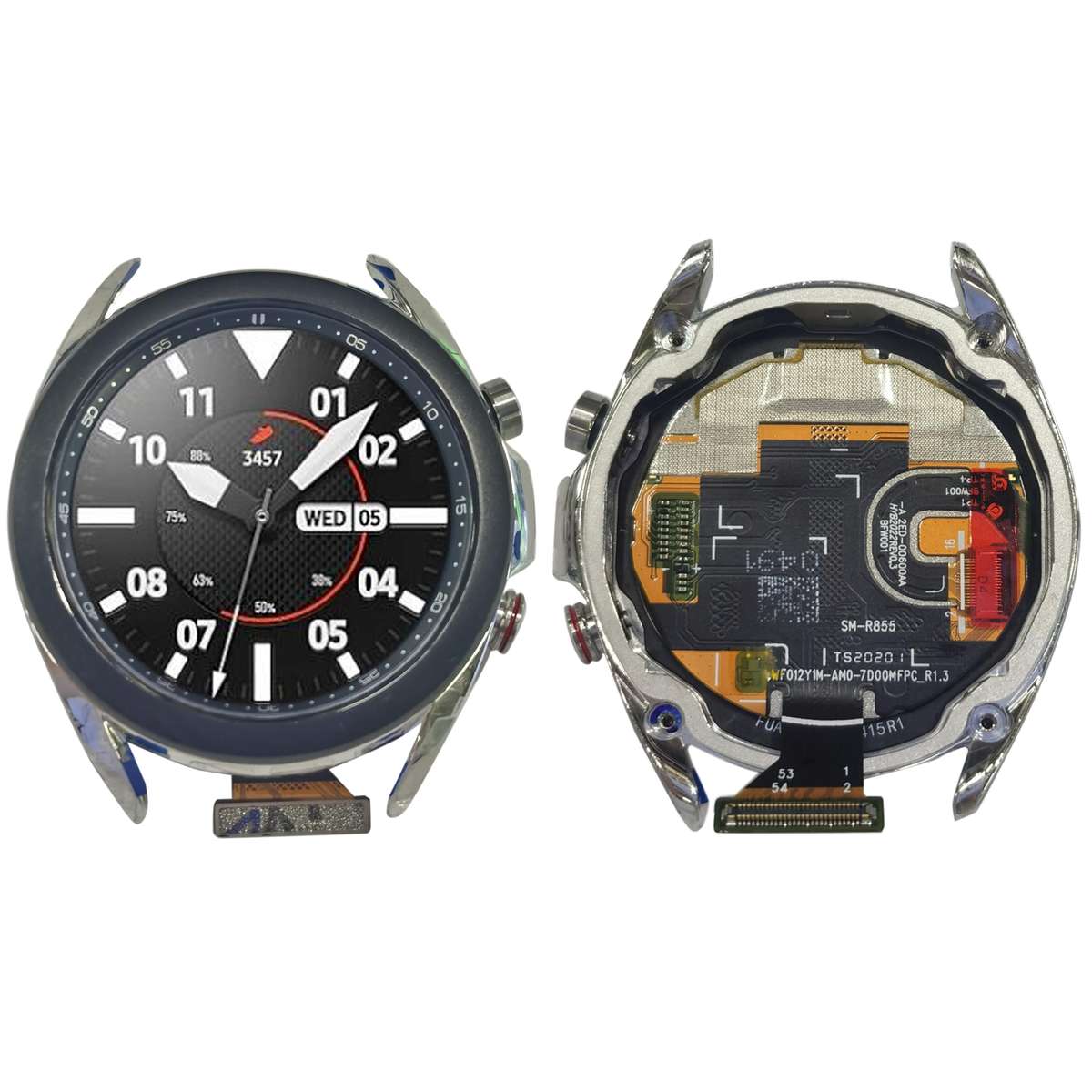 LCD Screen and Digitizer Full Assembly With Frame for Samsung Galaxy Watch3 SM-R850/R855(Gold)