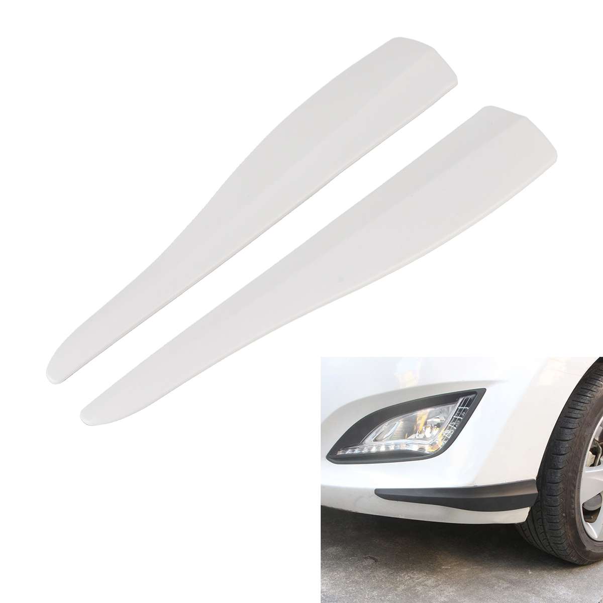 1 Pair Car Carbon Fiber Silicone Bumper Strip, Style: Short (Black)