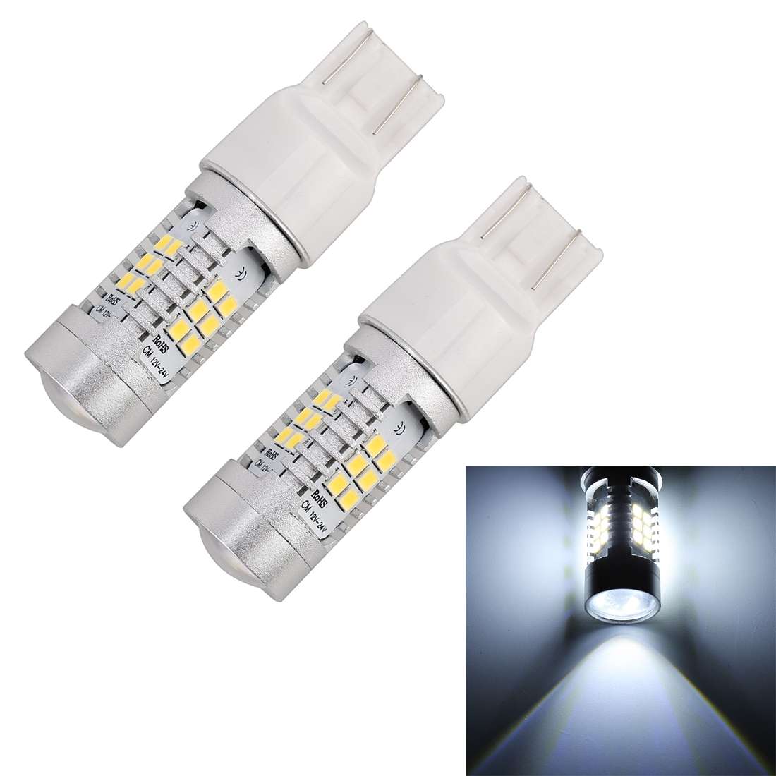 2 PCS 7443-T20-2835 10.5W 21 LEDs LED Car Brake Light DC 12~24V(Red Light)