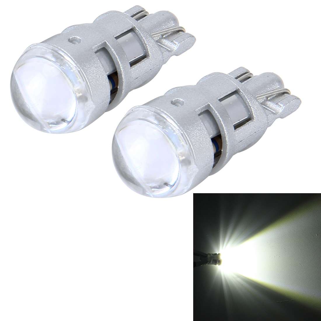 10 PCS T10 1W 50LM Car Clearance Light with SMD-3030 Lamp, DC 12V(Blue Light)