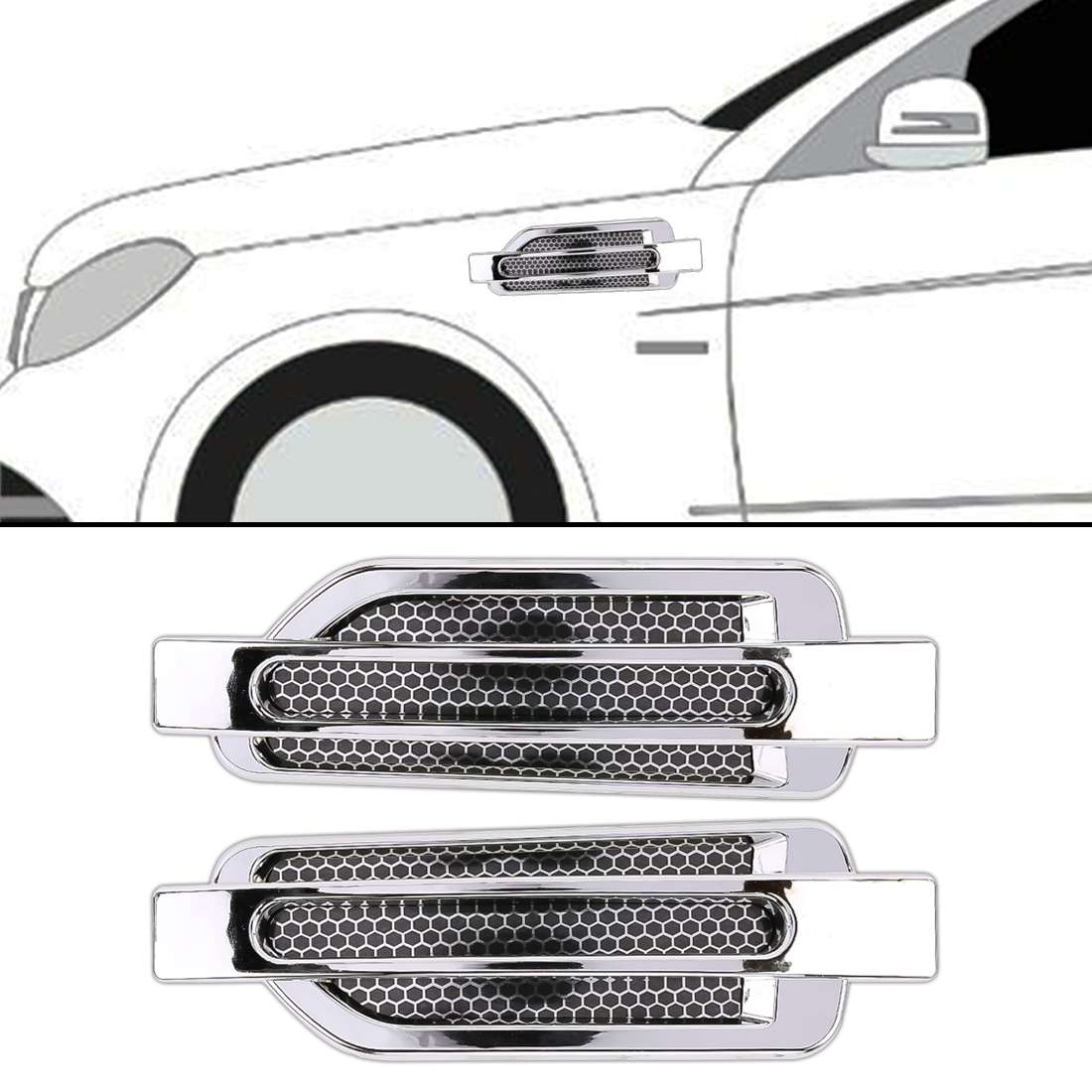 2 PCS Car-Styling Random Decorative Sticker(Black)