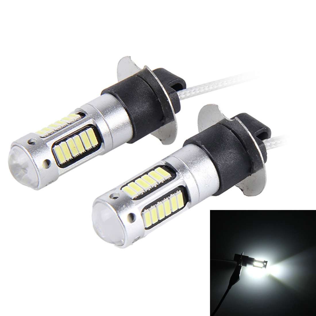 2 PCS H3 10W 30 SMD-4014 LEDs Car Fog Light, DC 12V(Blue Light)