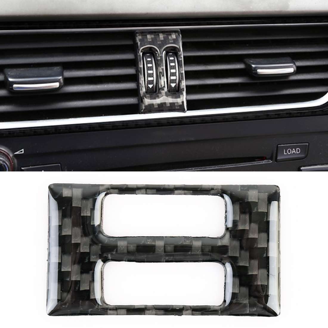 Car Carbon Fiber Air Conditioning Switch Decorative Sticker for Audi A4L / A5 / Q5 2009-2016