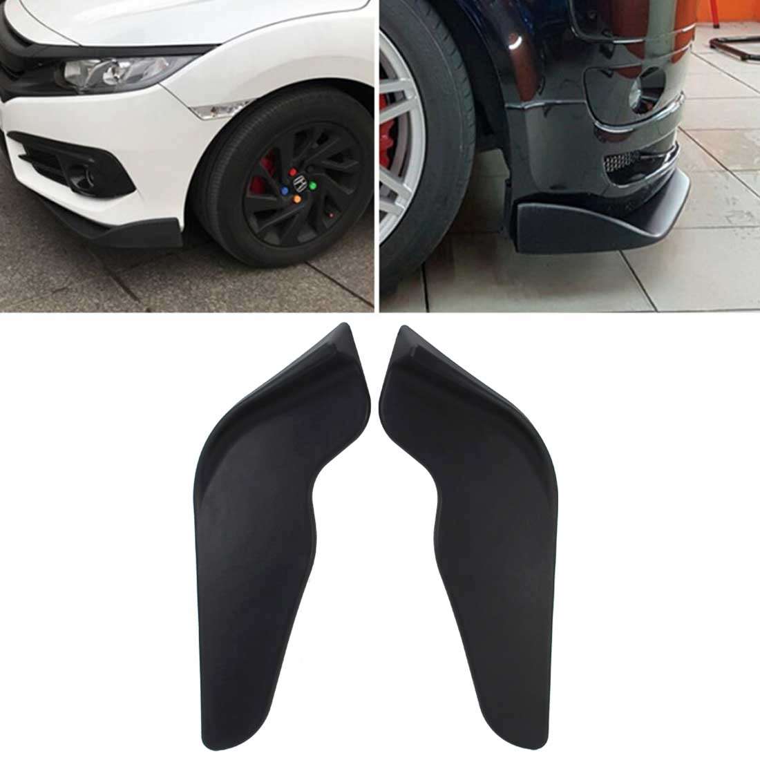 2 PCS Universal Fit Car Front Bumper Spoiler Lip Splitter Diffuser SUV ABS Front Shovel, Length: 68c