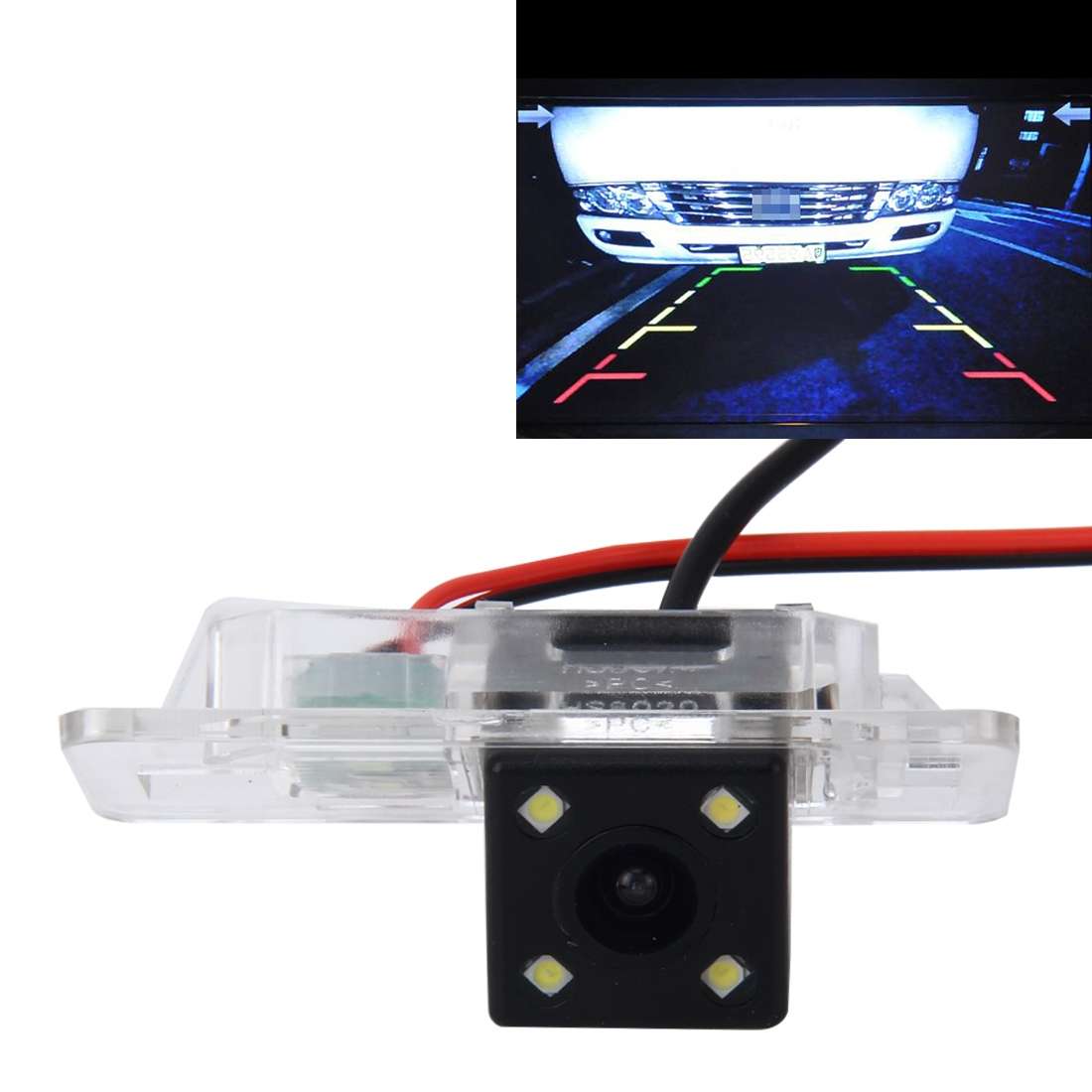 656492 Effective Pixel NTSC 60HZ CMOS II Waterproof Car Rear View Backup Camera With 4 LED Lamps f