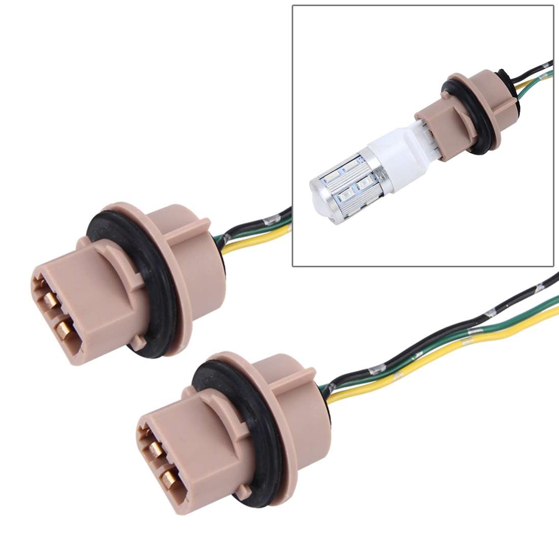 2 PCS 1156 Car Auto LED Bulb Socket Holder (No Including Light)