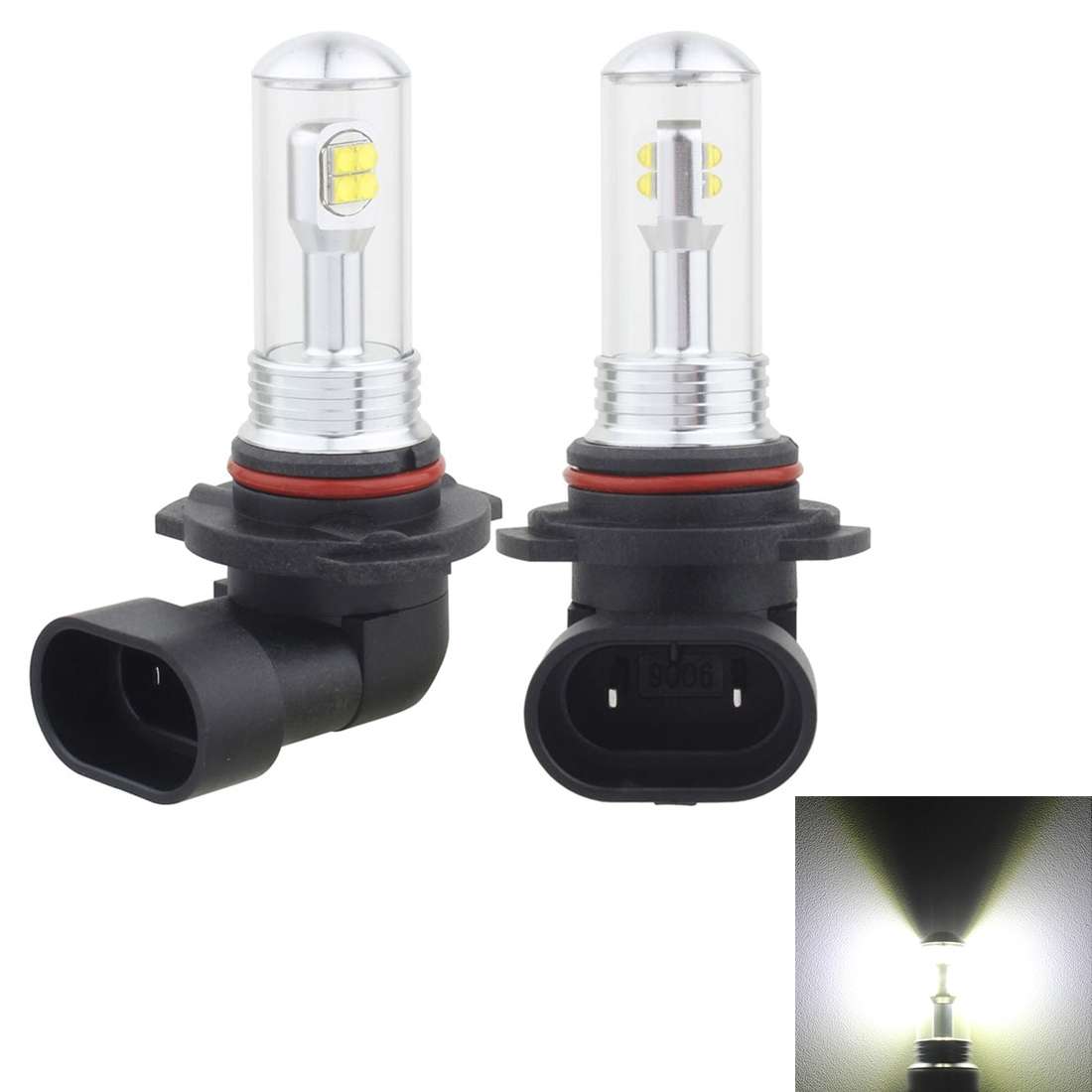 2 PCS 9005 40W 800 LM 6000K 8 LEDs Car Fog Lights, DC 12V(White Light)