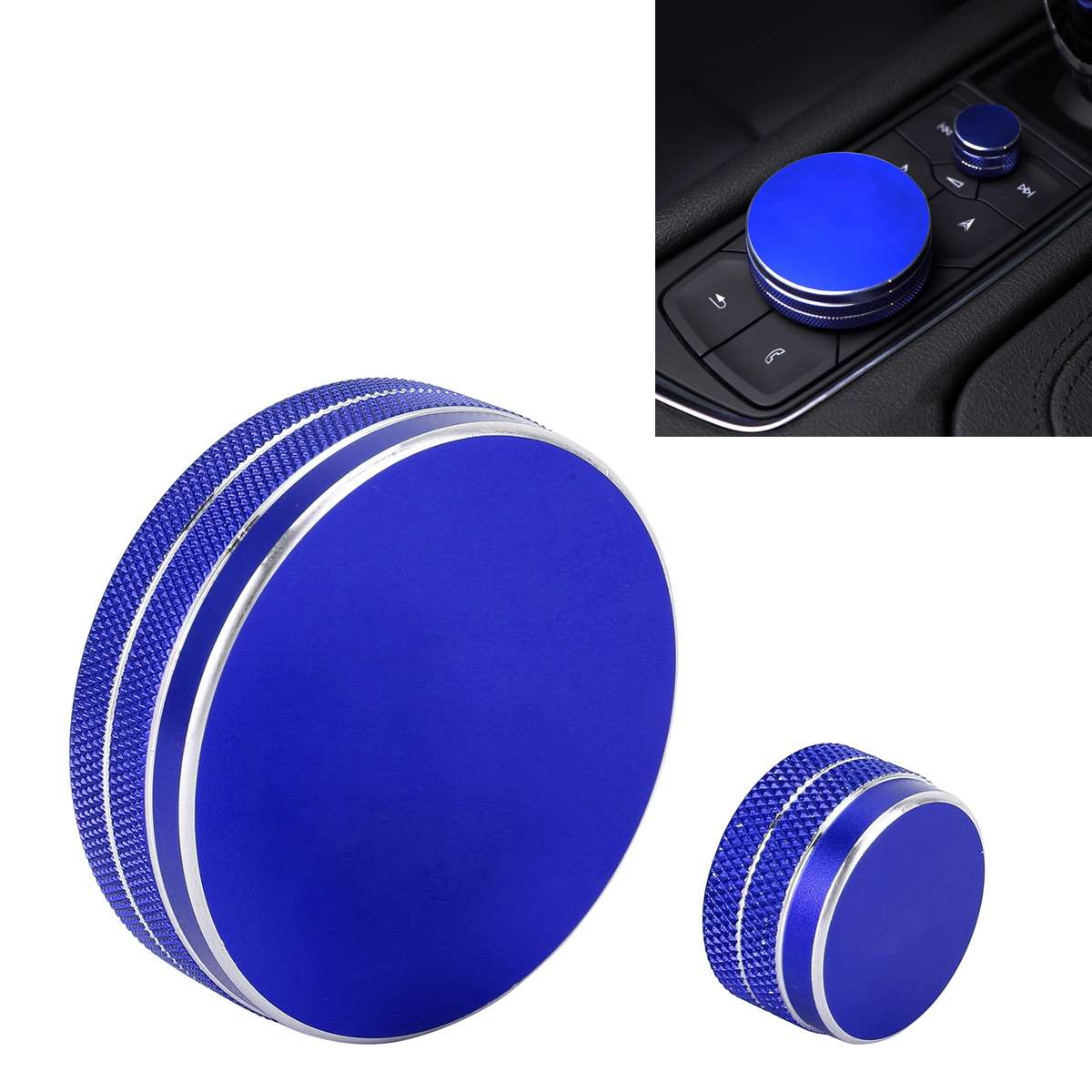 2 PCS Car Metal Central Control Knob Case for Cadillac (Black)