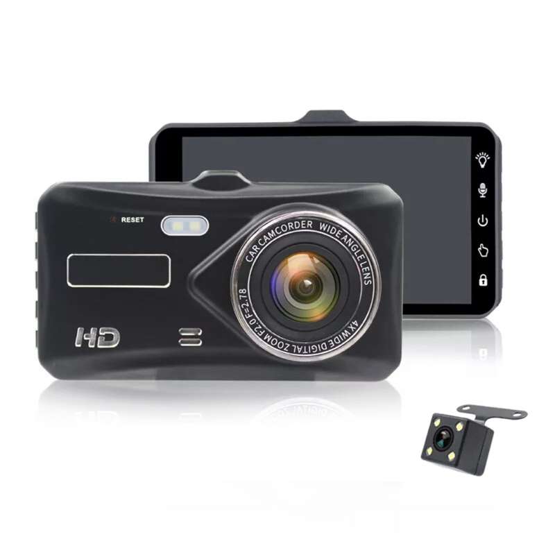 X97 4 inch Front and Rear Dual-recording HD 1080P Night Vision Driving Recorder Support Loop Recordi