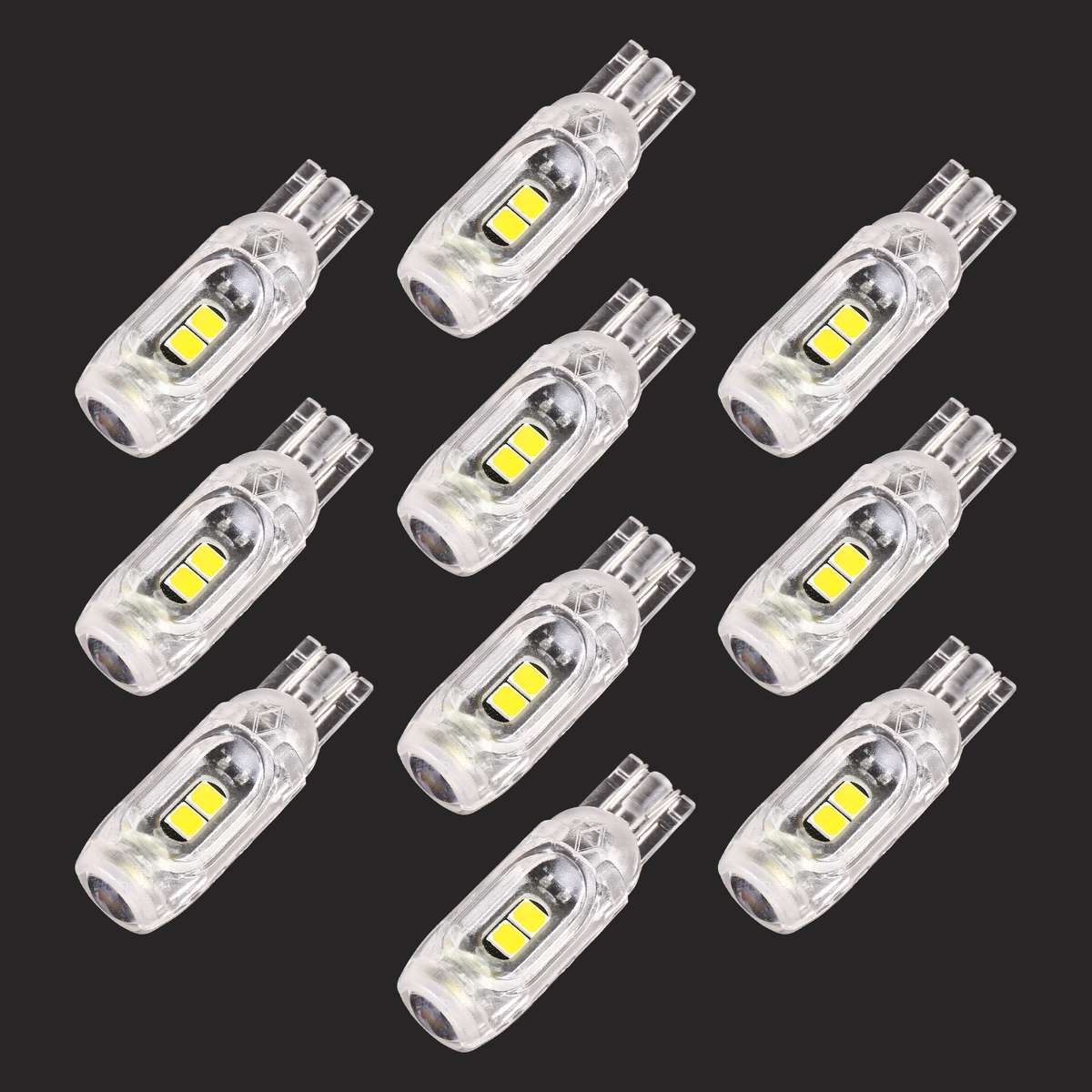 10 PCS T10 DC12V / 1W Car Clearance Light 5LEDs SMD-3030 Lamp Beads (Ice Blue Light)