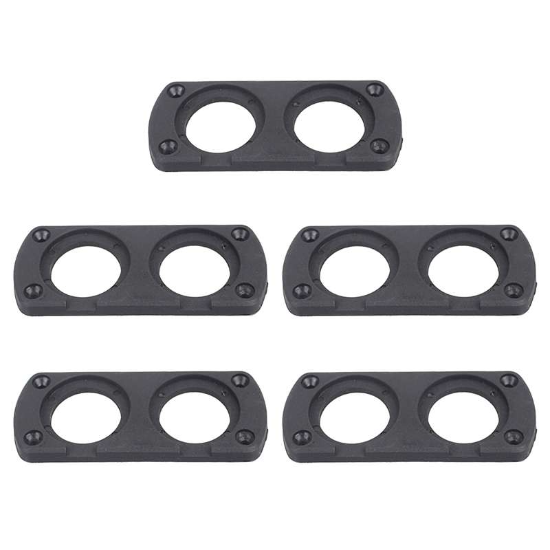 5 PCS 2-Hole Car Modified USB Charging Voltmeter Cigarette Lighter Panel