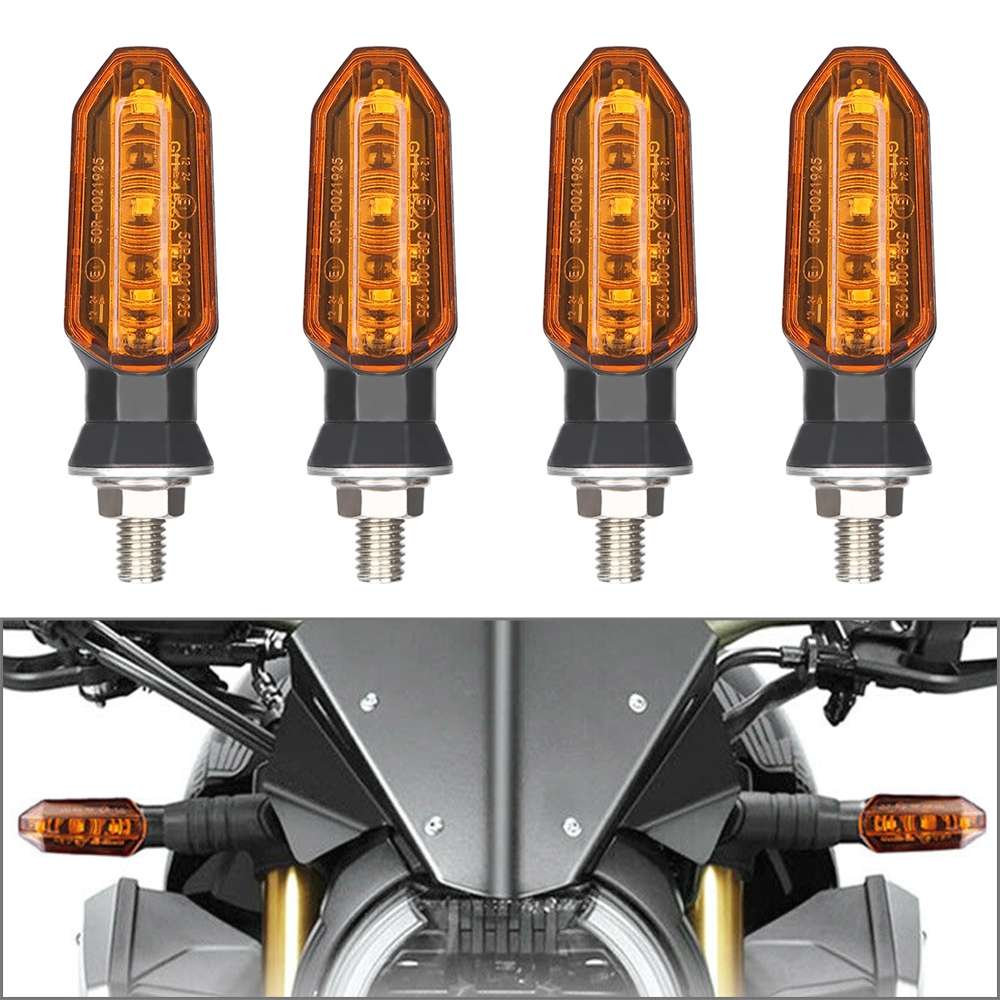 4 PCS MK-200 3LED Highlight Motorcycle Turn Signal Light (Black)