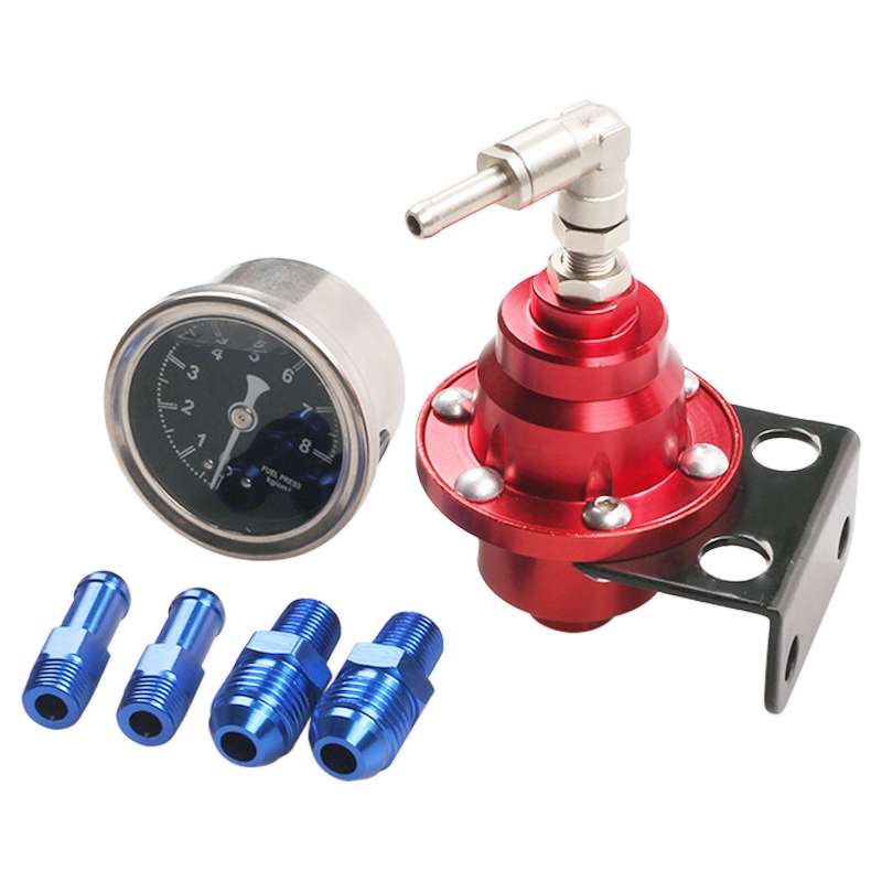 Car Modified Adjustable Fuel Pressure Regulator with Pressure Gauge