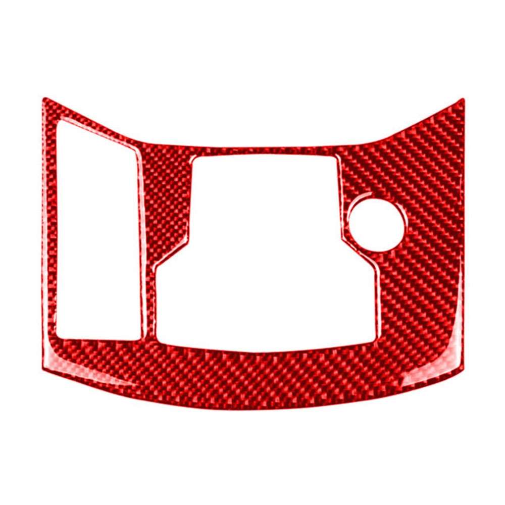Car Carbon Fiber Handbrake Panel Decorative Sticker for Mazda CX-5 2017-2018, Left Drive (Red)