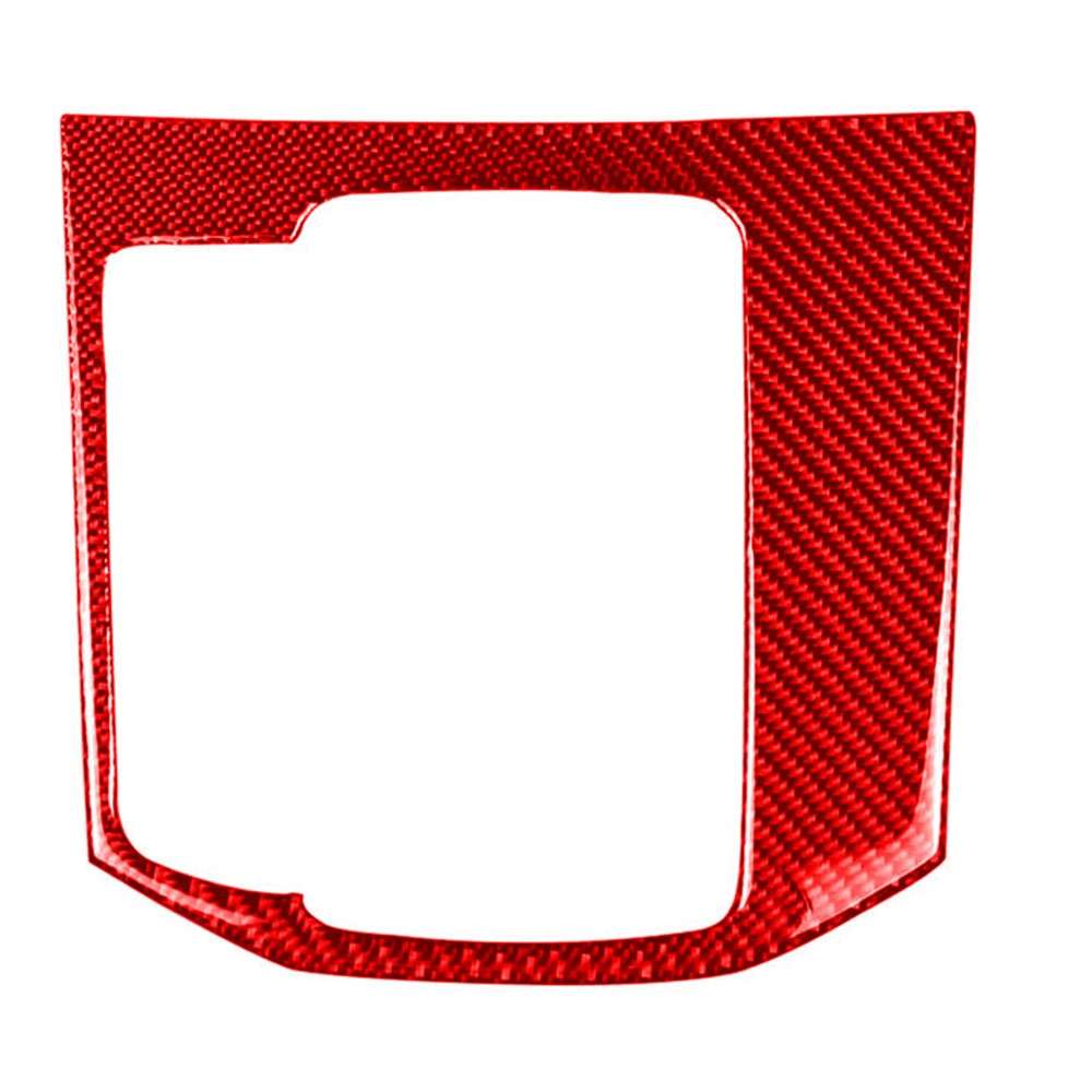 Car Carbon Fiber Gear Panel Decorative Sticker for Mazda CX-5 2017-2018, Left Drive (Red)