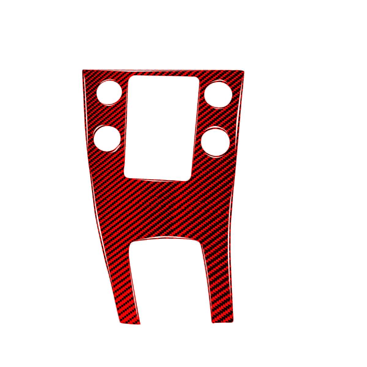 Car Carbon Fiber Central Control Panel Decorative Sticker for Volvo V60 2010-2017, Left Drive(Red)
