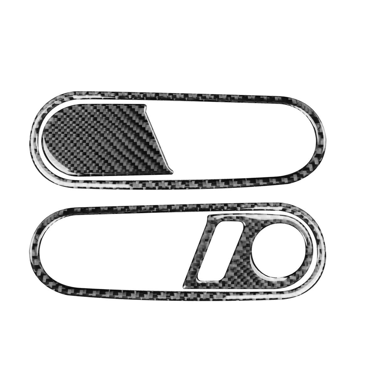Car Carbon Fiber Door Inside Handle Decorative Sticker for Volkswagen Beetle 2012-2019, Left Drive