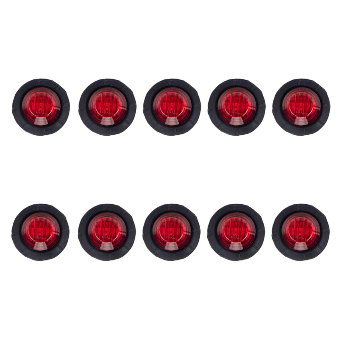 A5010 Red Light 10 in 1 Truck Trailer LED Round Side Marker Lamp