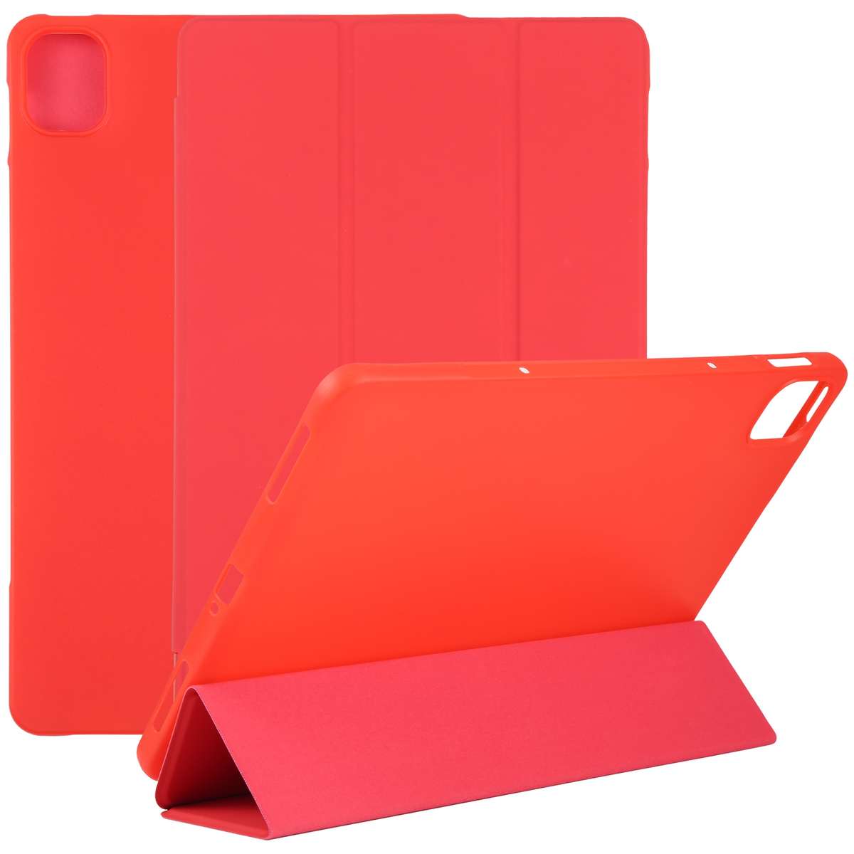 For Xiaomi Mi Pad 5 TPU Three-fold Leather Tablet Case(Pink)