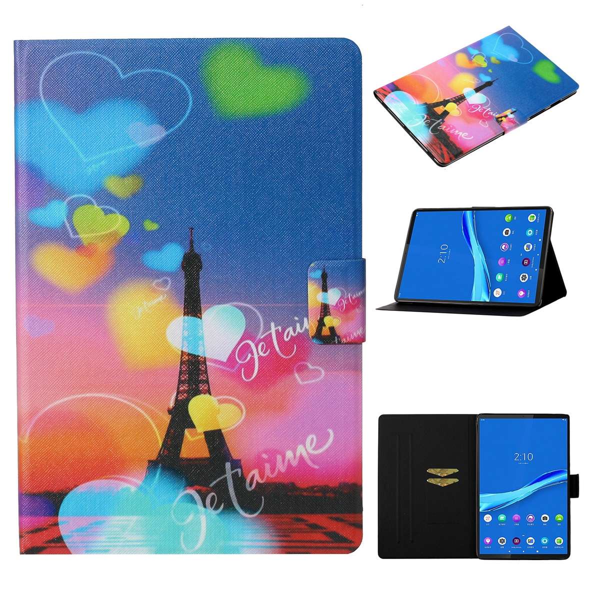 For Samsung Galaxy Tab A8 10.5 2021 Voltage Texture Coloured Drawing Pattern Leather Tablet Case(Flo