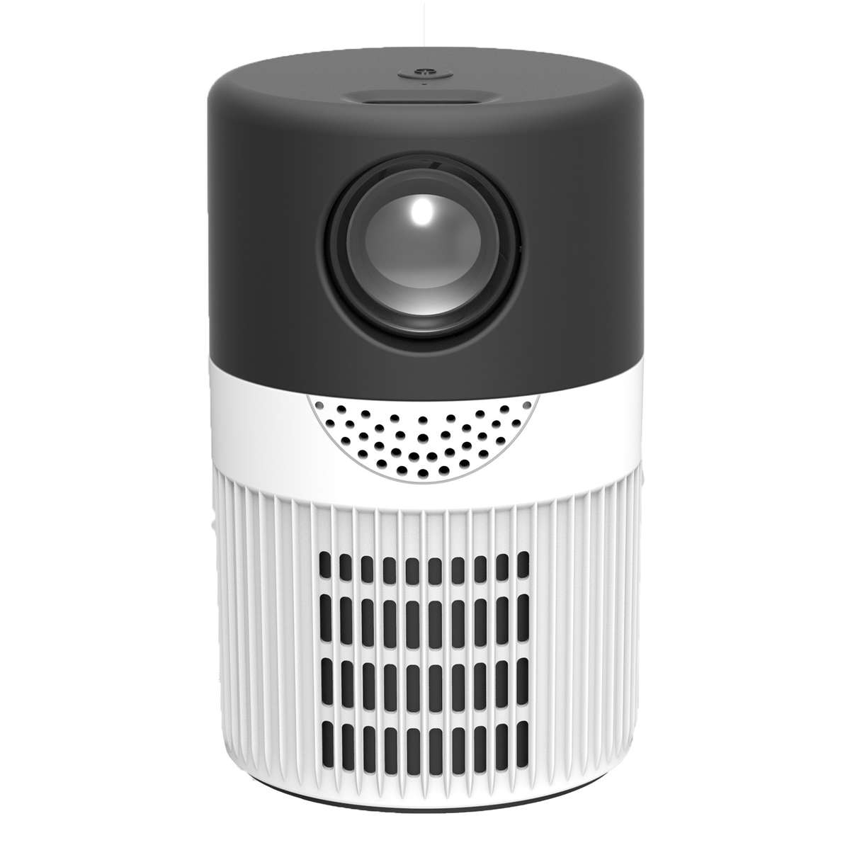 T400 100 inch Screen 3000 Lumens LED Mini Projector, Plug Type:EU Plug(Grey Yellow)