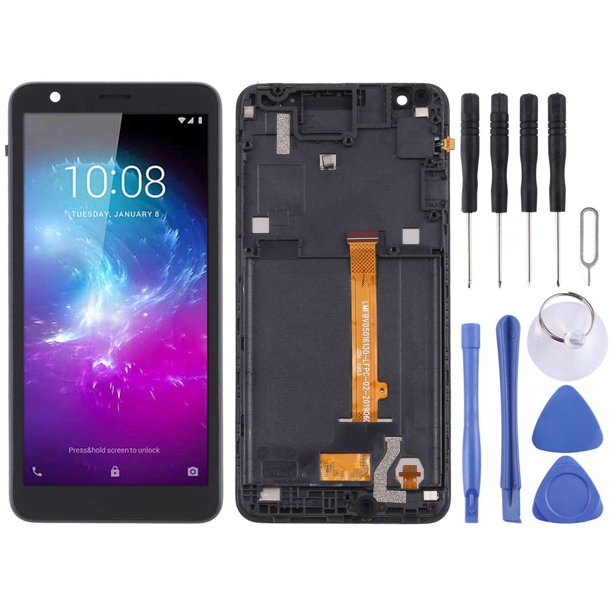 OEM LCD Screen For ZTE Blade L8/A3 2019 Digitizer Full Assembly with FrameBlack)