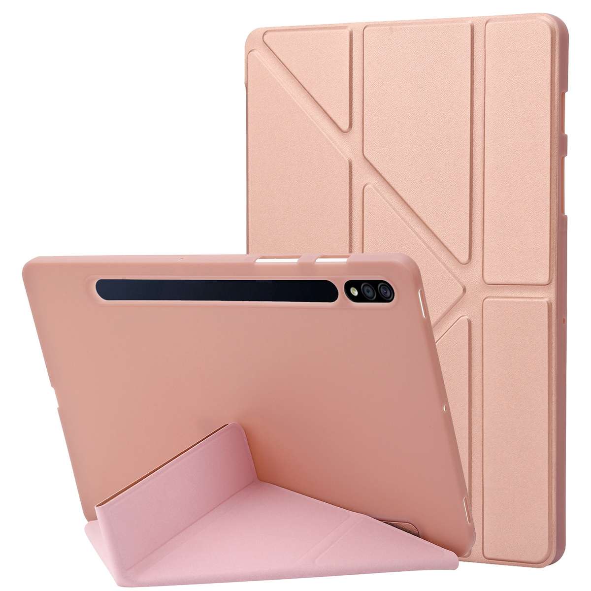 For Samsung Galaxy Tab S8 / S7 Deformation Silicone Leather Tablet Case(Black)