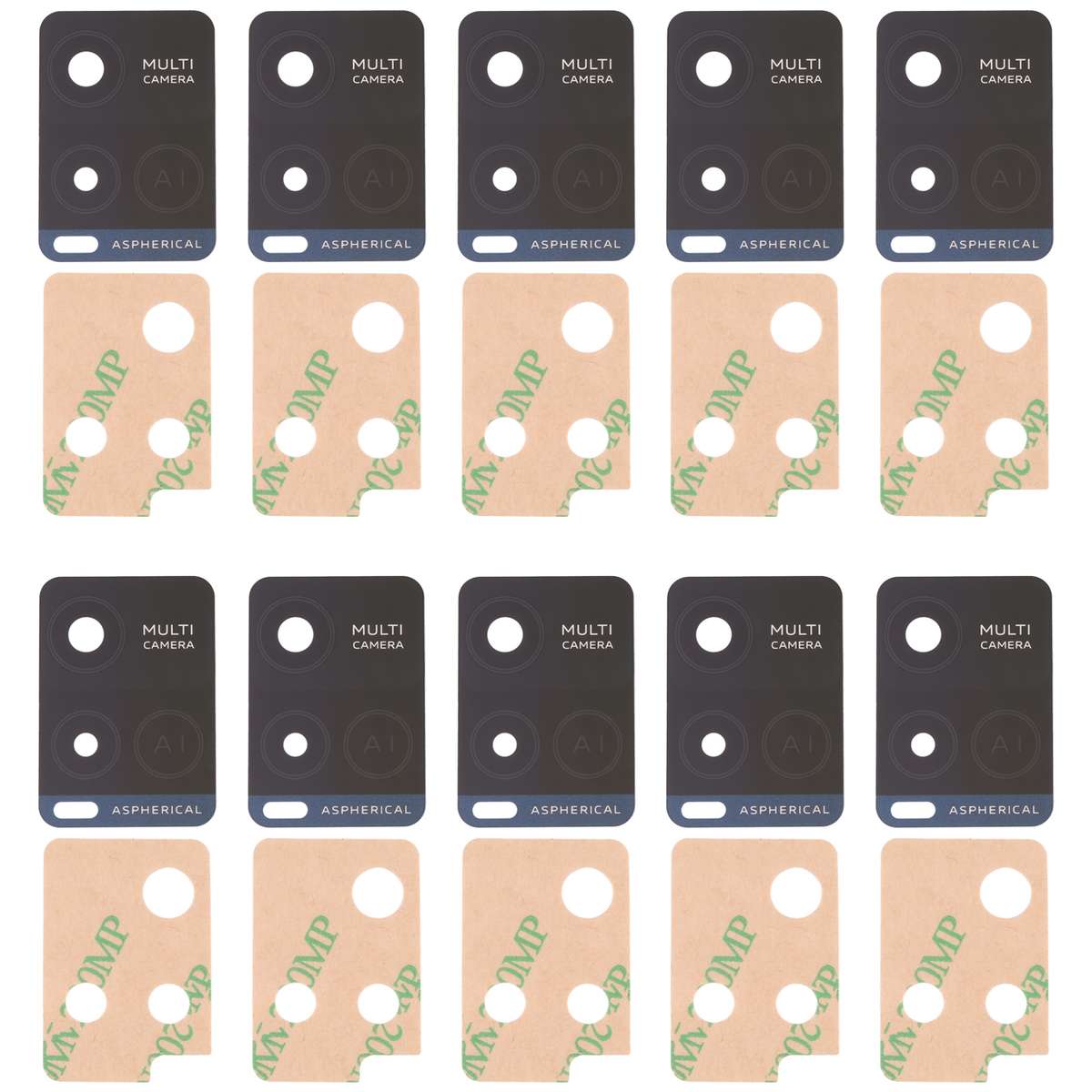 For vivo Y32 V2158A 10pcs Back Camera Lens