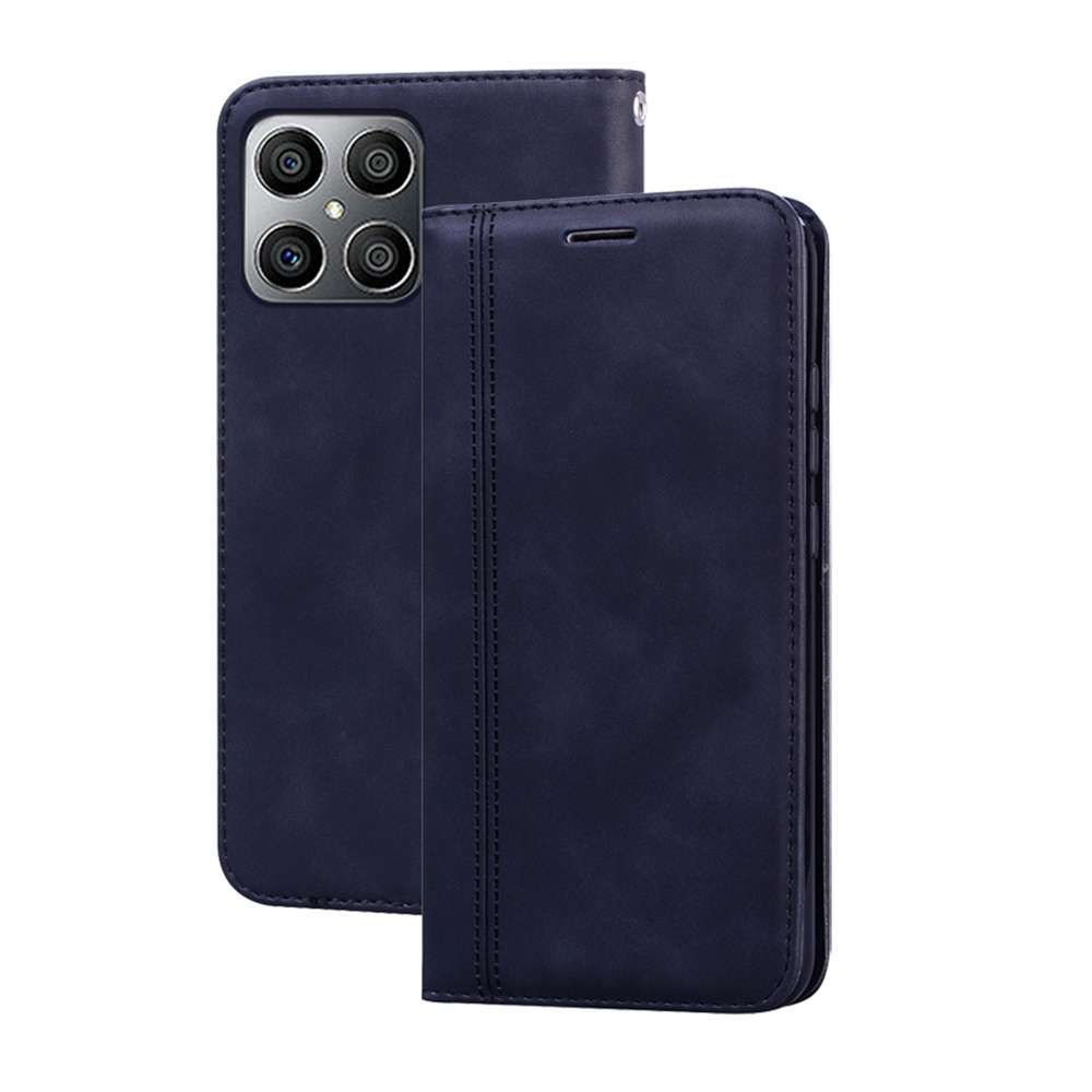 For Samsung Galaxy A33 5G Multifunctional Frosted Zipper Wallet Leather Phone Case(Blue)