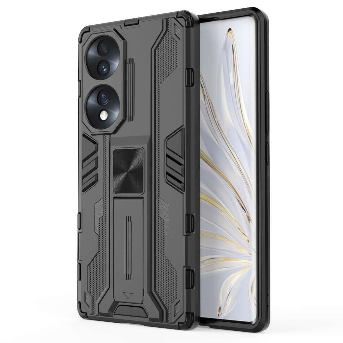 For Honor 70 5G Supersonic PC + TPU Shock-proof Protective Phone Case(Black)