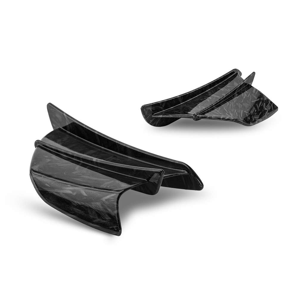 Motorcycle Winglet Aerodynamic Wing Kit Spoiler, Style:Forged Texture