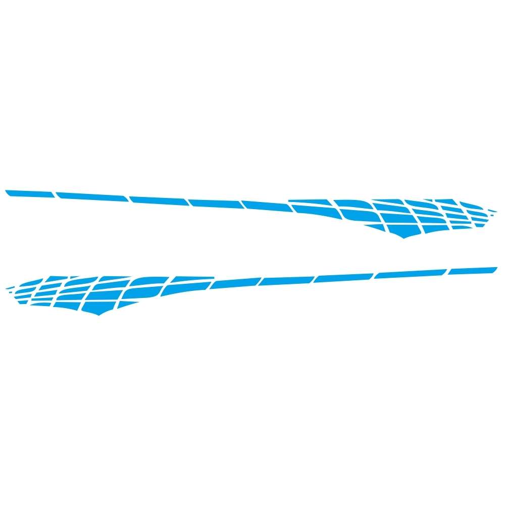 2 PCS/Set D-501 Plaid Pattern Car Modified Decorative Sticker(Black)