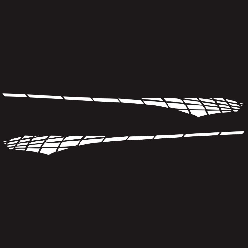 2 PCS/Set D-501 Plaid Pattern Car Modified Decorative Sticker(Black)