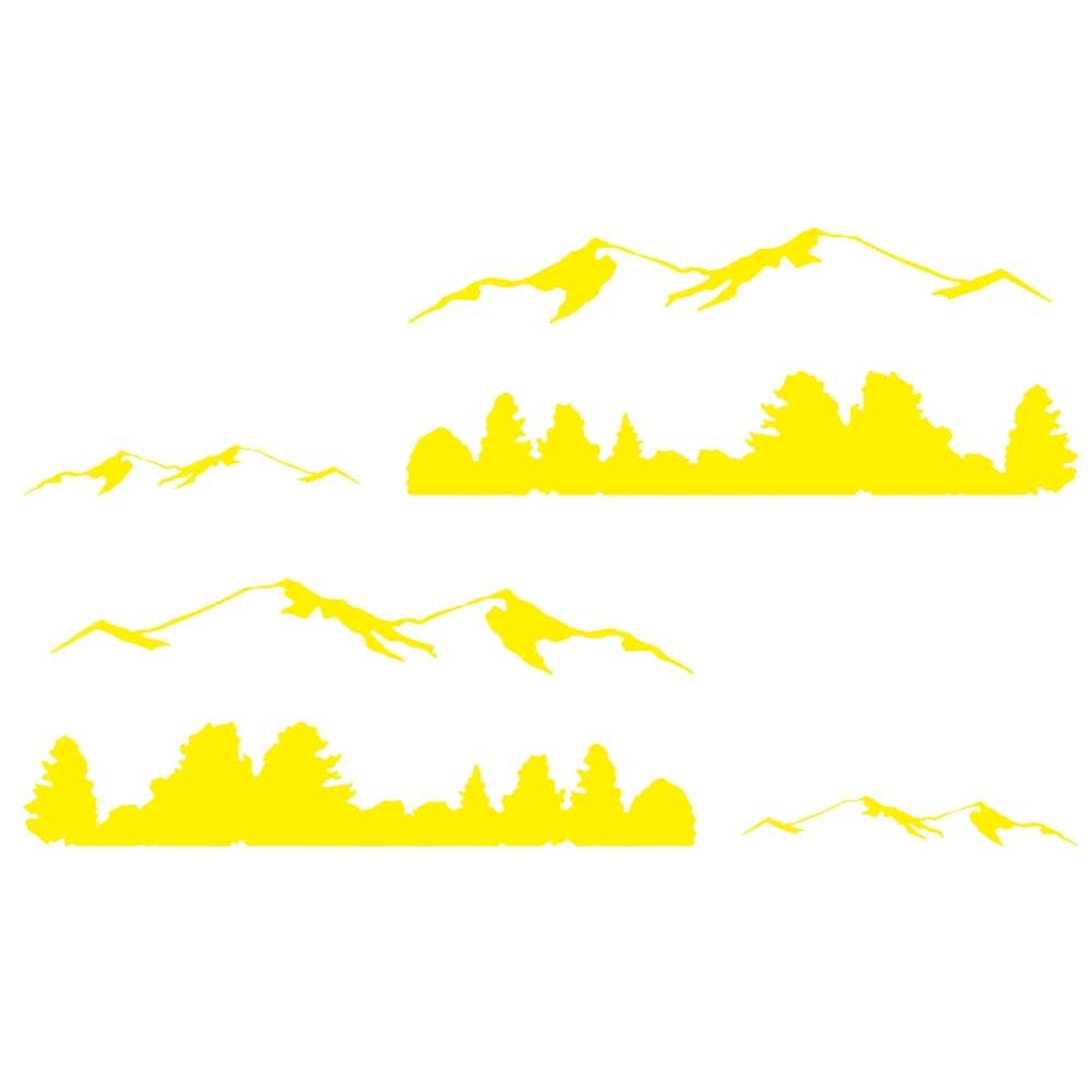 2 PCS/Set D-684 Mountain Totem Pattern Car Modified Decorative Sticker(Black)