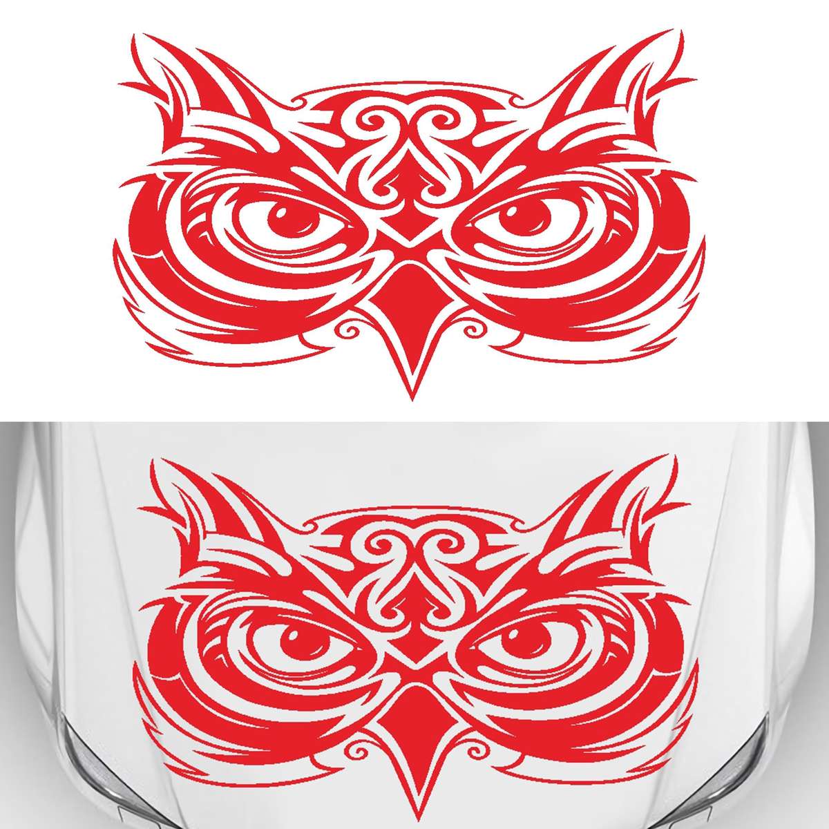 D-921 Eagle Totem Pattern Car Modified Decorative Sticker(Black)