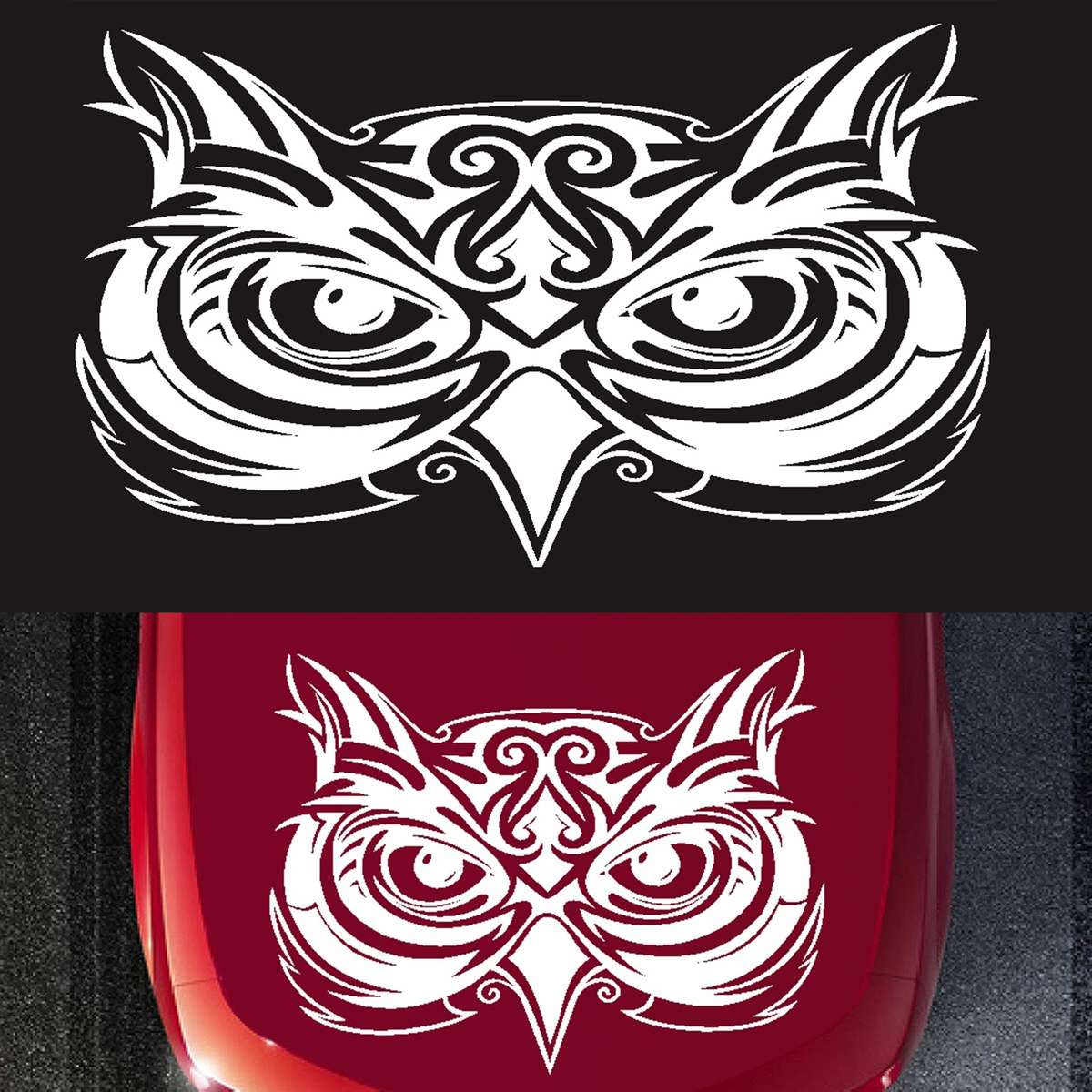 D-921 Eagle Totem Pattern Car Modified Decorative Sticker(Black)
