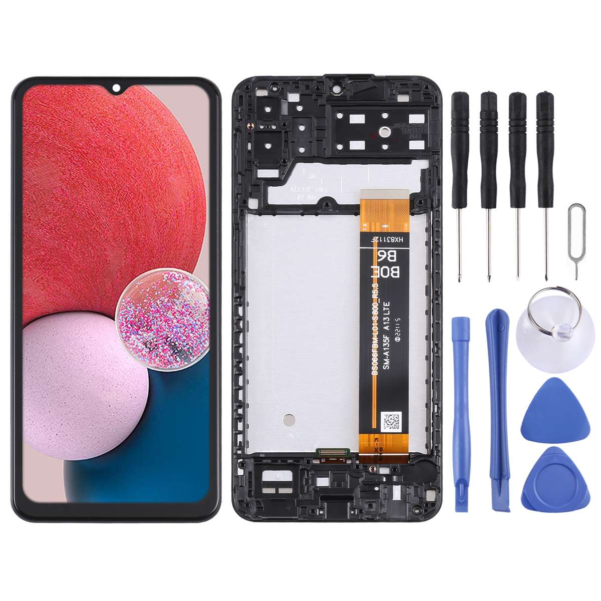 Original LCD Screen For Samsung Galaxy A13 4G SM-A135F Digitizer Full Assembly with Frame
