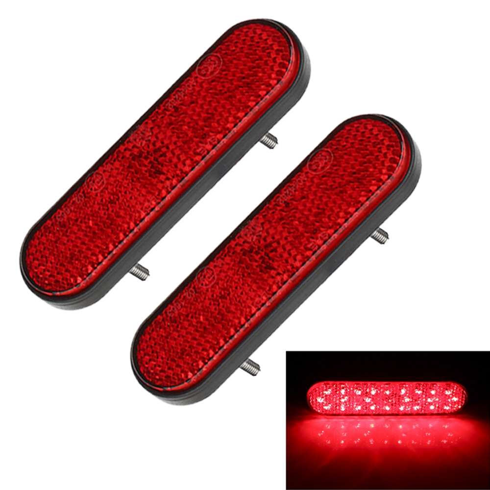 2 PCS 24LED Reflector Brake Light Turn Signal Light(Red Shell Red Light)
